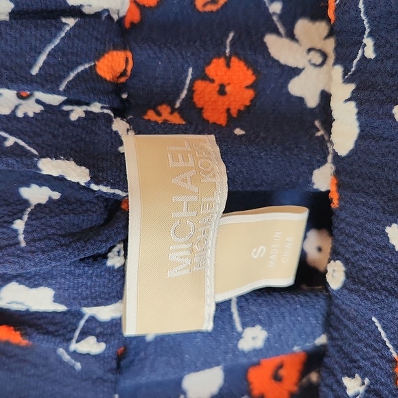 Michael Michael Kors off the shoulder floral blue and orange size s - Picture 5 of 7